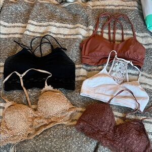 Lot of 5 bra bralettes aerie